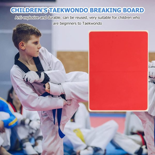 Tavola rizreinabile per arti marziali, Taekwondo, Karate, tavola Breaking per bambini, adulti, rosso - immagine 5