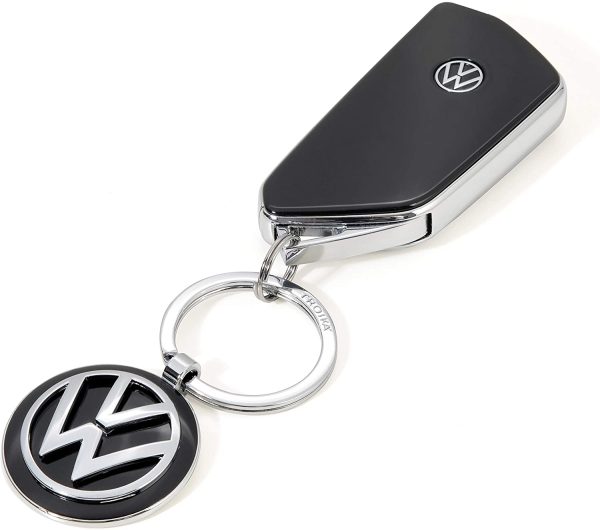 VW Volkswagen Keyring ?C KR16-05/VW ?C Portachiavi Logo VW ?C in aggiunta 1 Portachiavi ?C Metallo pressofuso?C Lucido ?C Cromato ?C Argento, Nero Originale - immagine 6