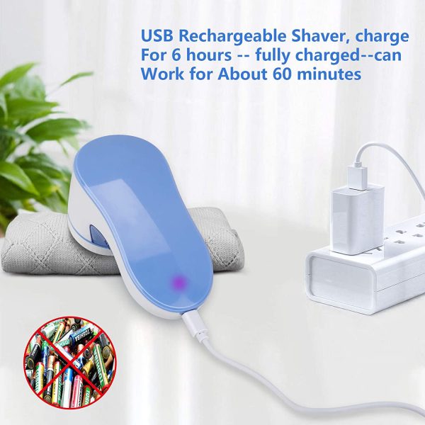 Levapelucchi Elettrico,Rasoio Elimina Pelucchi Potente ed Efficace per Abiti e Tessuti,Leva Pelucchi Singer con Ricarica USB con 2 Lame Sostituibili per Vestiti, Maglioni, Mobili, Lana, Moquette - immagine 2