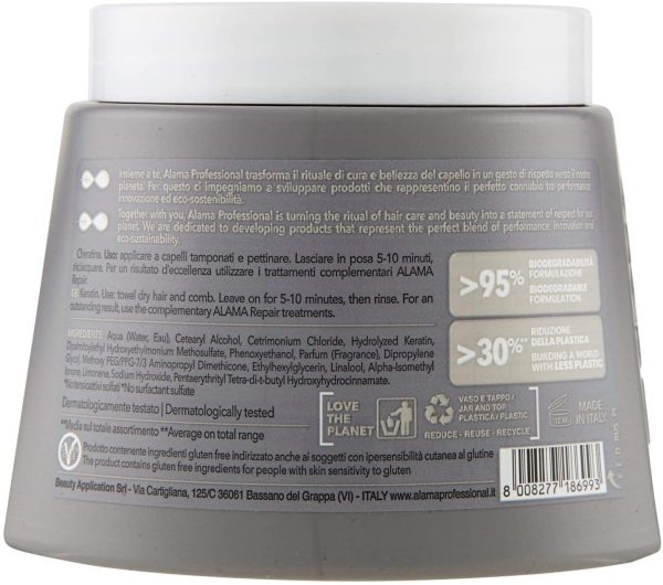 Alama Professional Repair Maschera Ristrutturante per Capelli Danneggiati e Sfibrati, 500 Millilitri - immagine 4