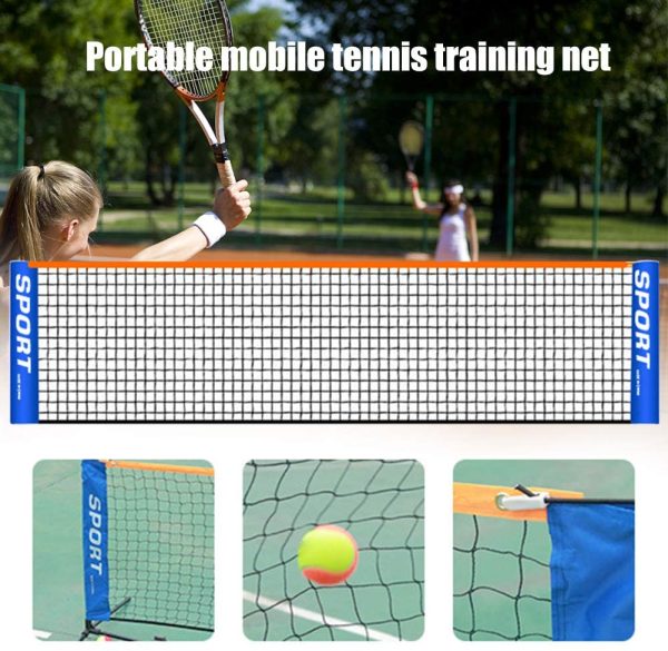 Rete da Tennis, Rete da Badminton, Rete da Allenamento per Tennis da Badminton Portatile Pieghevole da Giardino per vialetto Standard - immagine 6