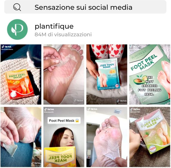 Maschera Piedi Esfoliante - Foot Peel Mask Dermatologicamente Testata, Efficace Peeling Piedi, Scrub Piedi e rimozione Calli dei Piedi - Foot Mask all'avocado confezione da 2 by Plantifique - immagine 5