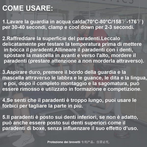 Powerlifting paradenti per sport e fitness, bocchino per sollevamento pesi, bodybuilding e competizione, mandibola inferiore (2 confezioni trasparenti) - immagine 3