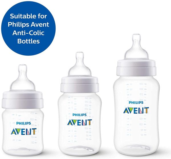 Philips Avent Classic+ SCF633/27 - Tettarella Anti-colic, Flusso Medio (3 fori), 3m+, Confezione da 2