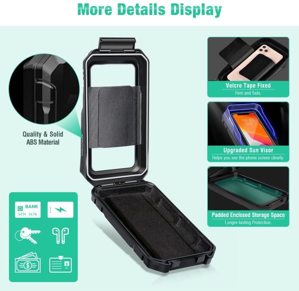 WACCET Porta Cellulare Bici Impermeabile, Porta Cellulare Moto Universale Supporto Cellulare Bici con Touch Screen in TPU/Face ID Rotazione a 360??Supporto Cellulare Moto per Smartphone 4,0-6,7" - immagine 5