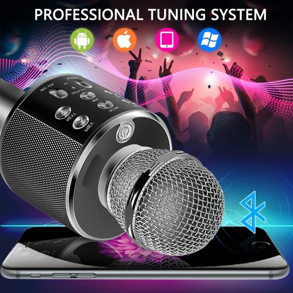 SunTop Microfono Karaoke Bluetooth, Bluetooth Altoparlante, Microfono Wireless, Bluetooth Karaoke Player, AUX wireless Karaoke per PC, laptop, iPhone, iPad, smartphone Android - immagine 5