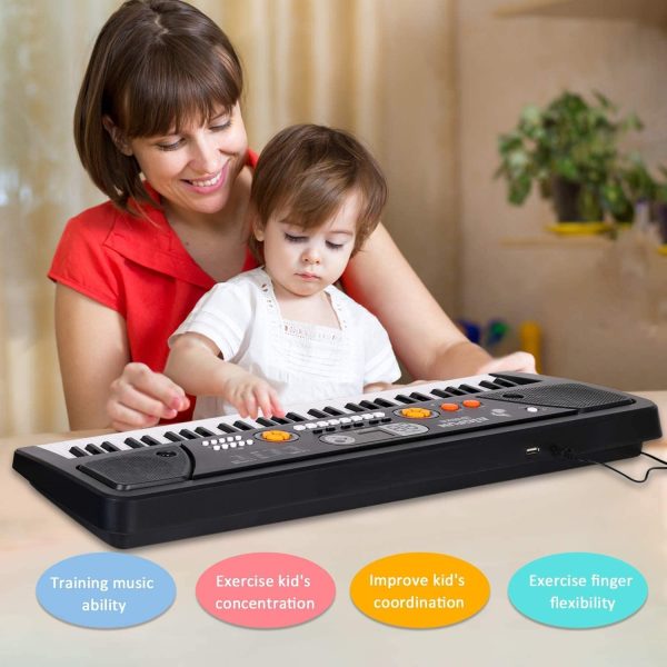 Shayson Pianola Bambini Musicale Tastiera per Bambini 61 Tasti, Pianoforte con Microfono Per Bambini, Regalo Ideale per Bambini e Principianti