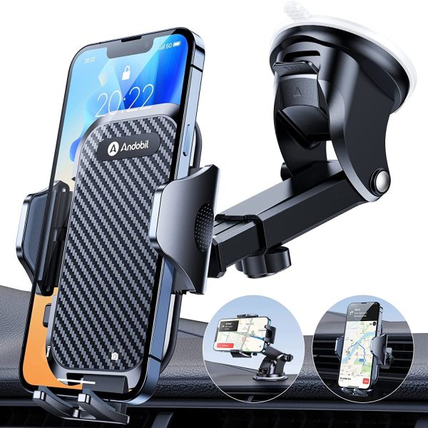 andobil Supporto Cellulare Auto [Molto Stabile & Antivibrazione] 3 In 1 Multifuction Porta Cellulare Auto Ventosa con 360?? di Rotazione Porta Telefono Auto Universale per Tutti Gli Smartphone da 4-7?? - immagine 5