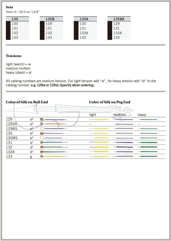 Dominant Strings 135B - Set corde per violino 4/4 - immagine 5