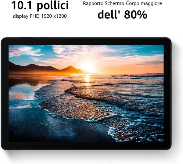 MatePad T 10s 2021 Tablet, Display da 10.1", RAM da 4 GB, ROM da 64 GB, Processore Octa-Core, EMUI 10.1 con Huawei Mobile Services (HMS), Quad-Speaker, WiFi, Blu (Deepsea Blue)