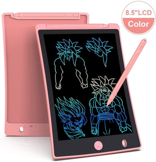 Tavoletta Grafica LCD Scrittura 8.5 Pollici, Display Colorato, Blocco Note Elettronico per Bambini e Adulti (Rosa)