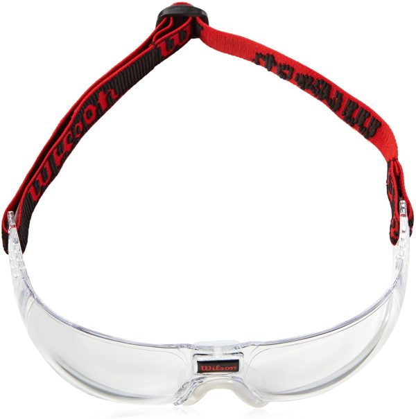 Wilson Omni, Occhiali da Squash, ZC1505 Unisex, Nero/Rosso - immagine 3