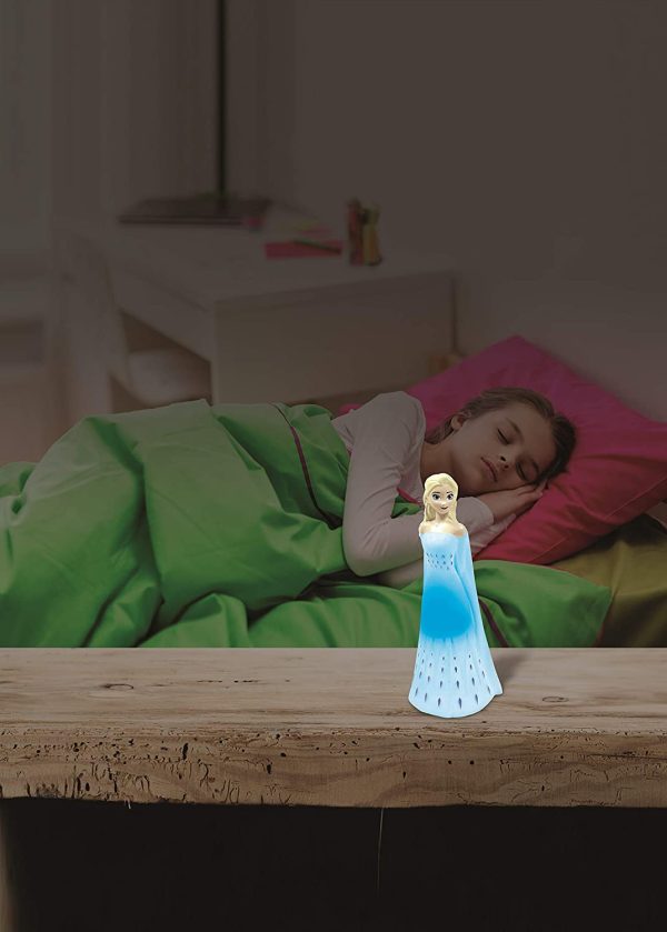 Lexibook- Frozen 2 Notturna LED per i Bambini, Cambiamento di Colore, Luce soffusa, Batterie, Bianco - immagine 2