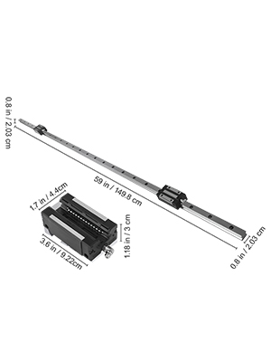 Kit Guida Lineare HGH20-1500 mm