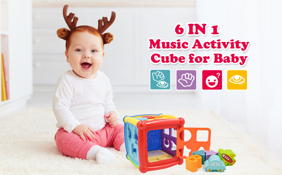 6 in 1 cubo di attivit?? musicale per bambino Giocattoli per l'apprendimento precoce