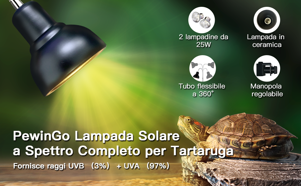 Lampada uvb Tartarughe