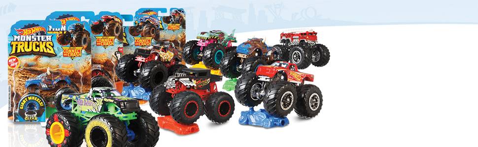 Hot Wheels Monster Truck in scala 1:64, Veicolo Singolo a Sorpresa, FYJ44