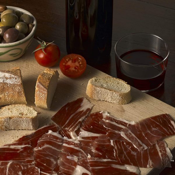 Prosciutto Crudo Spagnolo Gran Reserva Duroc, stagionato per pi?? di 20 mesi in cantina in modo tradizionale, affettato a mano da un maestro prosciuttaio. Jam??n Serrano. (1 busta) - immagine 4