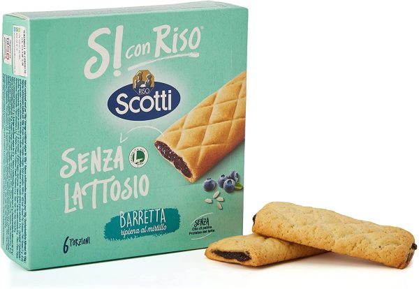 Si con Riso - Barrette Ripiene al Mirtillo Senza Lattosio - Snack Senza Olio di Palma - 6 Barrette - immagine 4