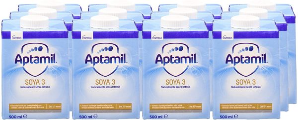 Aptamil Soya 3, Latte di crescita per Bambini da 12 Mesi,12 bottiglie da 500 ml - immagine 4