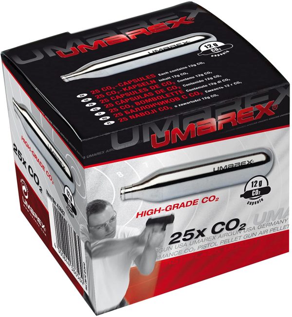 Umarex BOMBOLETTE CO2 SOFT AIR GAS 25 PEZZI 12G PER PISTOLA CO2 LIBERA VENDITA RICARICA