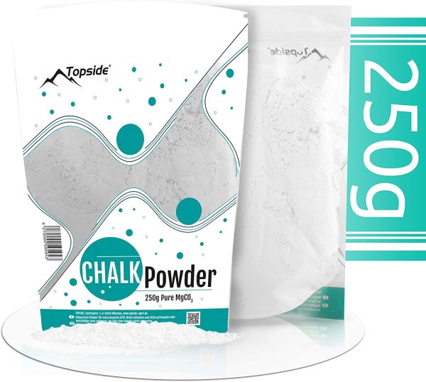 TOPSIDE Magnesite in Polvere (250 o 450 gr) per Arrampicata, Crossfit, Pesi, Palestra, Ginnastica, Calisthenics - immagine 2