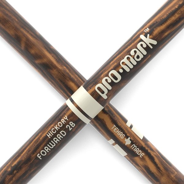 ProMark Bacchette Batteria - Classic Forward 2B Drum Sticks - FireGrain - Nessuna vibrazione in eccesso - Finitura laccata, Punta di legno ovale, Legno di hickory - 1 Coppia - immagine 5