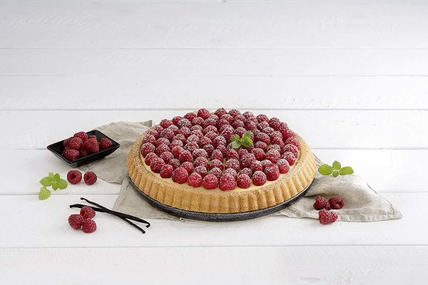 Stampo Crostata a Nido d'Ape ?28cm, Black Metallic, Rivestimento Antiaderente (Colore: Nero Metallizzato), quantit??: 1 Pezzo, Acciaio