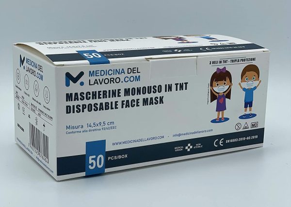 50 Mascherine Chirurgiche Colorate Bambini Fantasia Bambino, Certificate CE, Alta Efficienza di Filtraggio BFE??95, Mascherina Chirurgica Certificata, Face Mask Viso Monouso 3 Strati - [50 Pezzi] - immagine 2