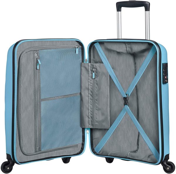 American Tourister Bon Air - Spinner S, Bagaglio a mano, 55 cm, 31.5 L, Blu (Blue Topaz) - immagine 5