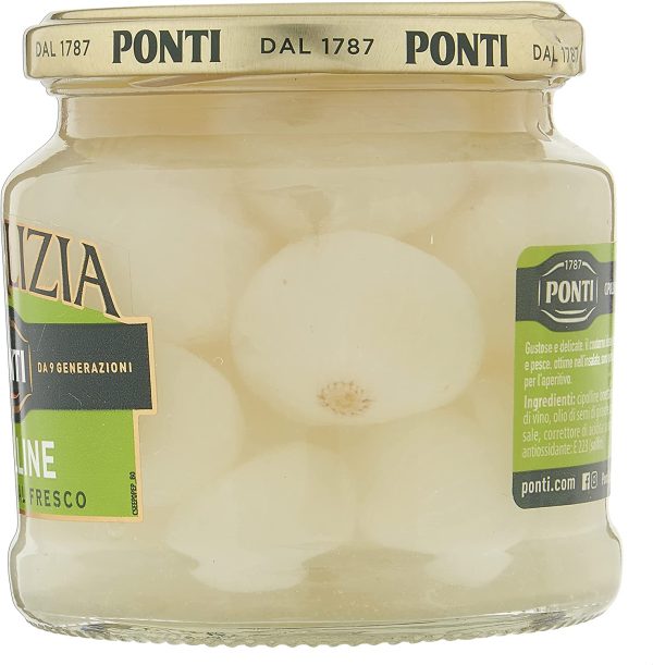 Ponti Cipolline Borettane Peperlizia, Cipolline in agrodolce barattolo da 350 g, Cipolle agrodolce come contorno per insalate, carne e pesce, Set da 6 - immagine 9