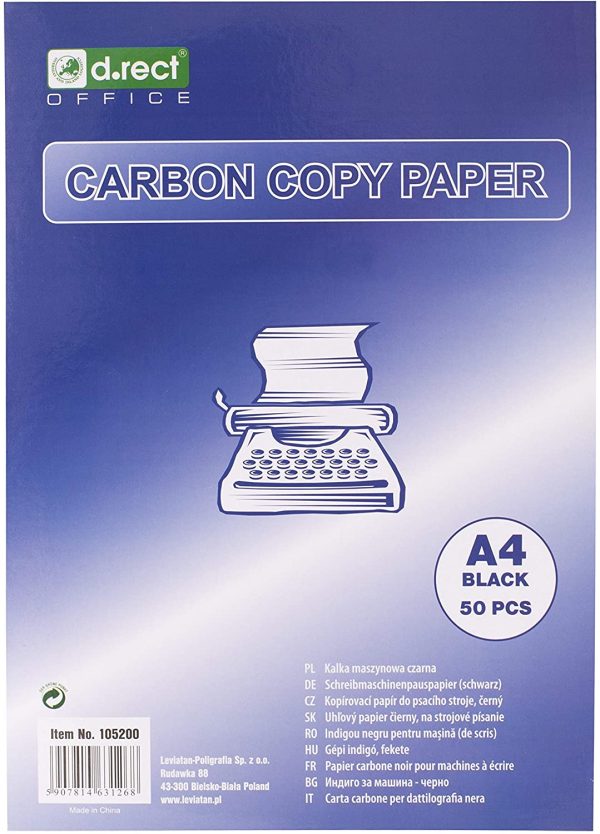 D.RECT CARBON COPY CARBON CARBON CARPY CARBON 50 fogli - immagine 2