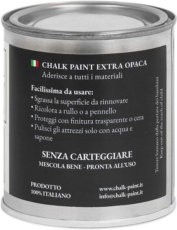 CHALK PAINT EVERYTHING Ardesia 250 ml - SENZA CARTEGGIARE Colora Facilmente Tutti i Materiali