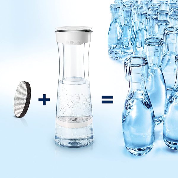 BRITA Bottiglia filtrante - Bottiglia filtrante per acqua compatibile con dischi filtranti MicroDisc, 1.3 L, riduce cloro e microparticelle, 1 MicroDisc incluso per 4 settimane di filtrazione - immagine 2