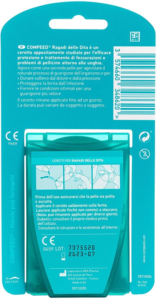 COMPEED Cerotti per Ragadi delle Dita, sollievo immediato e lunga durata - 10 Cerotti - immagine 2