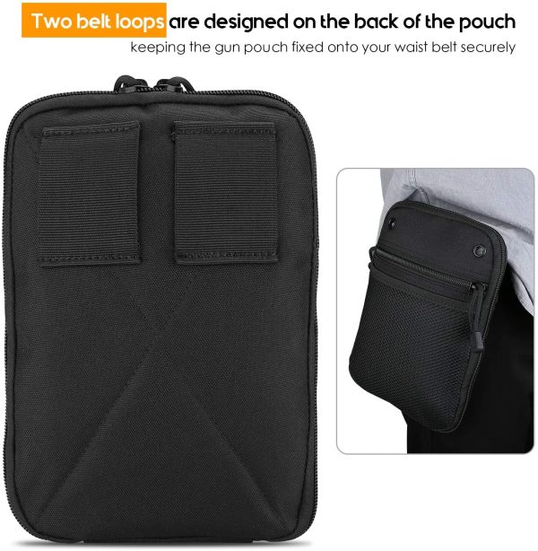 ProCase Borsa per Pistola, Tactical Soft Shooting Gun Gamma Borsa per Armi Rivista Pouch Duffle Bag per Caccia o Tiro Range Sport- Nero - immagine 4