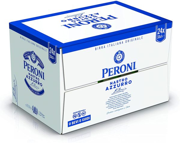 Peroni Nastro Azzurro, Cassa Birra con 24 Bottiglie di Birra da 33 cl, Birra Premium Lager a Bassa Fermentazione, Gusto Secco e Rinfrescante, Gradazione Alcolica 5% Vol - immagine 3