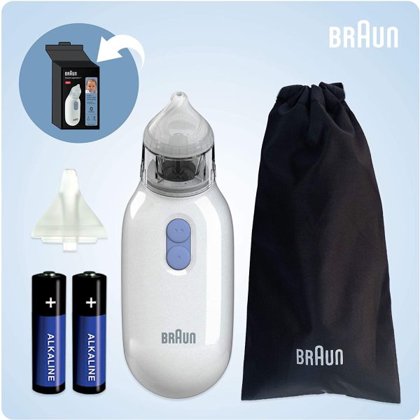 Braun BNA100EU Aspiratore Nasale 1 per Tutte le Et?? da 0+, Due Impostazioni Delicate