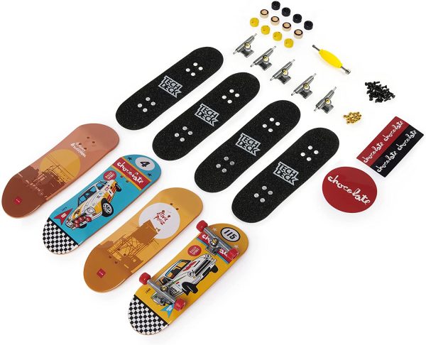 TECH DECK, Confezione da 4 mini skate, Assortiti e originali, regalo perfetto per bambini e bambine dai 6 anni in su. - immagine 3