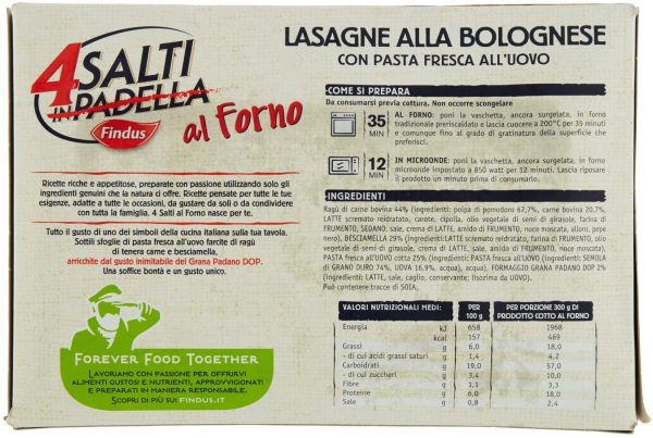 4 Salti in Padella Findus Lasagne alla Bolognese con Pasta Fresca all'Uovo, 600g (Surgelato) - immagine 4