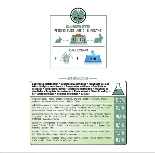 Versele-laga Cibo per Conigli, Complete Cuni Junior - 1.75 kg - immagine 5
