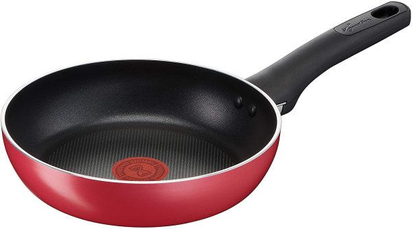 Cucina Mediterranea Padella per Induzione, Alluminio Antiaderente, Rosso, Diametro 20 cm - immagine 2