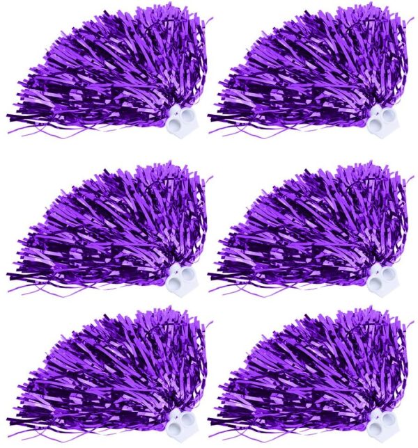 VGEBY 6 Pezzi Cheerleading Pom Poms Set Sport Fancy Party Dance Accessories - immagine 2