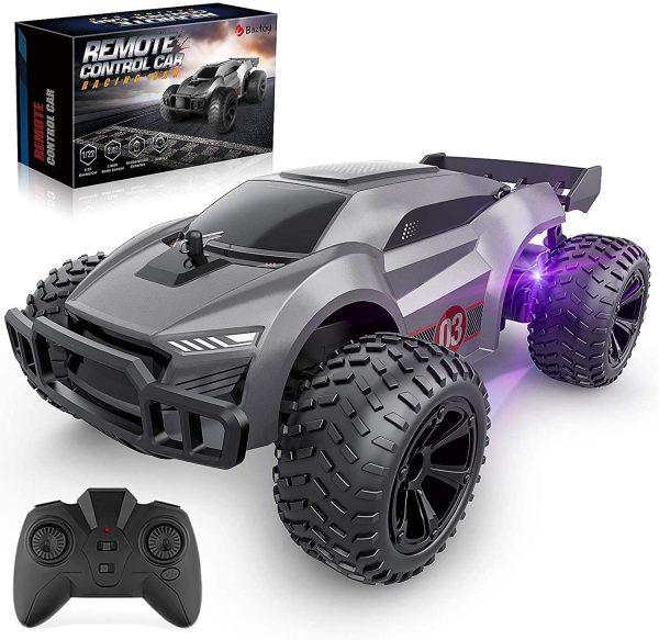 Baztoy Macchina Telecomandata Multi-Terrain Fuoristrada Telecomandato 2.4GHz Veicoli Camion RC Auto da Corsa Radiocomandata Gadget Giochi All'Aperto Regalo Giocattoli per Bambini Ragazzi Cingolati - immagine 4