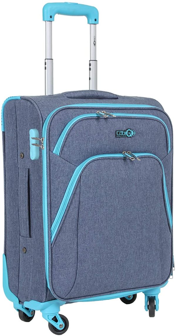 CABIN GO 5615 Valigia Trolley Morbido, bagaglio a mano 55x40x20 con 4 ruote e Chiusura a combinazione, grande valigia Ideale a bordo di Ryanair, Alitalia, Air Italy, easyJet, Lufthansa - immagine 2