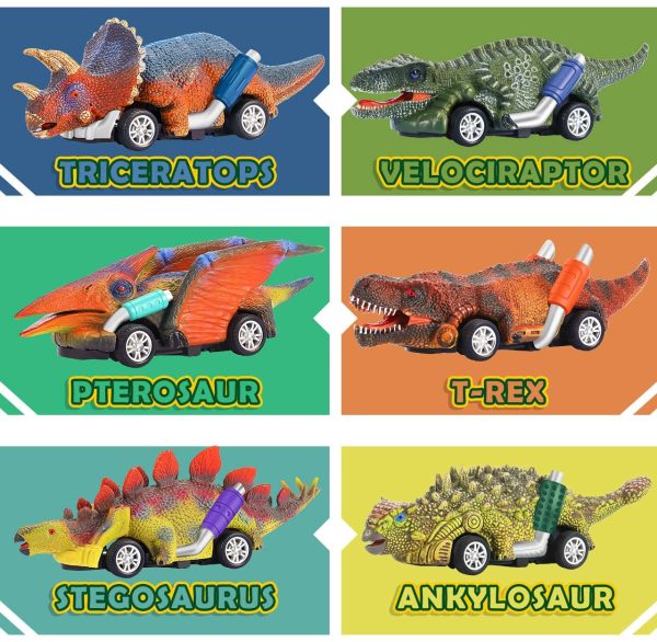 Stfitoh Dinosauri Giocattolo per Bambini 6 Pezzi - Regalo per Bambini a Sorpresa e Miglior Giocattolo Genitore-Figlio - immagine 6