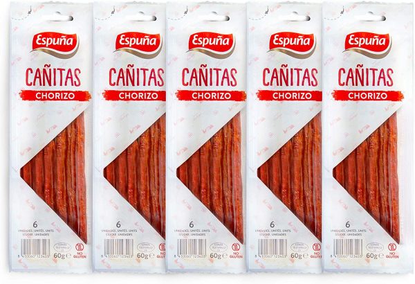 Snack di chorizo spagnolo - Alternativa alla Carne Secca- Il complemento ideale per la tua dieta Paleo o Keto, ricco di proteine, in 5 confezioni da 60 g (300 g) - Gluten free - immagine 5