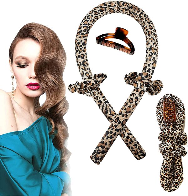 Bigodino Lungo per Boccoli,Boccoli Capelli Senza Calore,Velluto Boccoli Senza Calore ,Curling Ribbon Hair Con Clip A Becco D'Anatra,Set Di Bigodino Sleepy Waves Capelli Per Dormire Durante La Notte - immagine 4