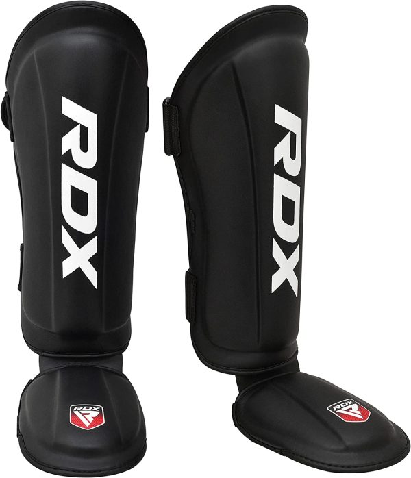 RDX Paratibia Kick Boxing Muay Thai, Approvato da SMMAF, Maya Hide Pelle Protettivo Paratibie, Parastinchi Piedi Protezione Shin Guard per MMA Allenamento Sparring Arti Marziali Boxe Karat?? BJJ, Uomo - immagine 8