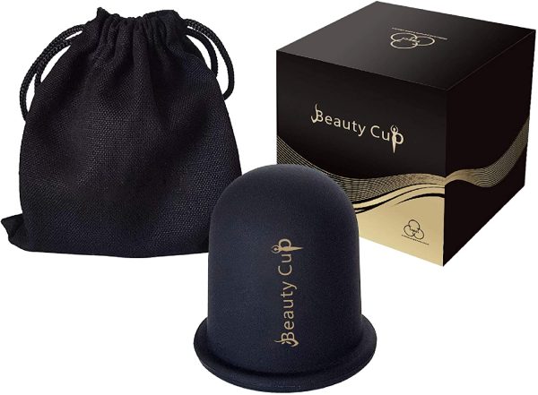 BEAUTY CUP Coppetta Anticellulite in Silicone Coppetta Cellulite Professionale Olio/Vacuum Trattamento Corpo Coppettazione per gamba braccia collo schiena ecc,Nero - immagine 6